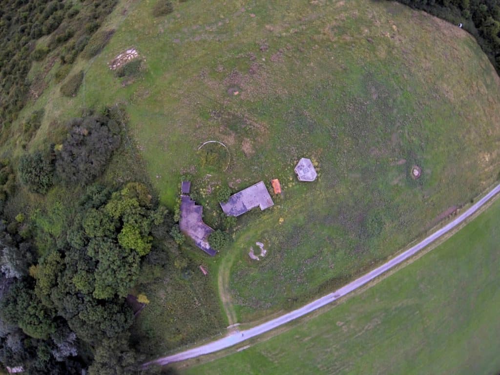 A low level aerial photograph of the Lodge Hill site.